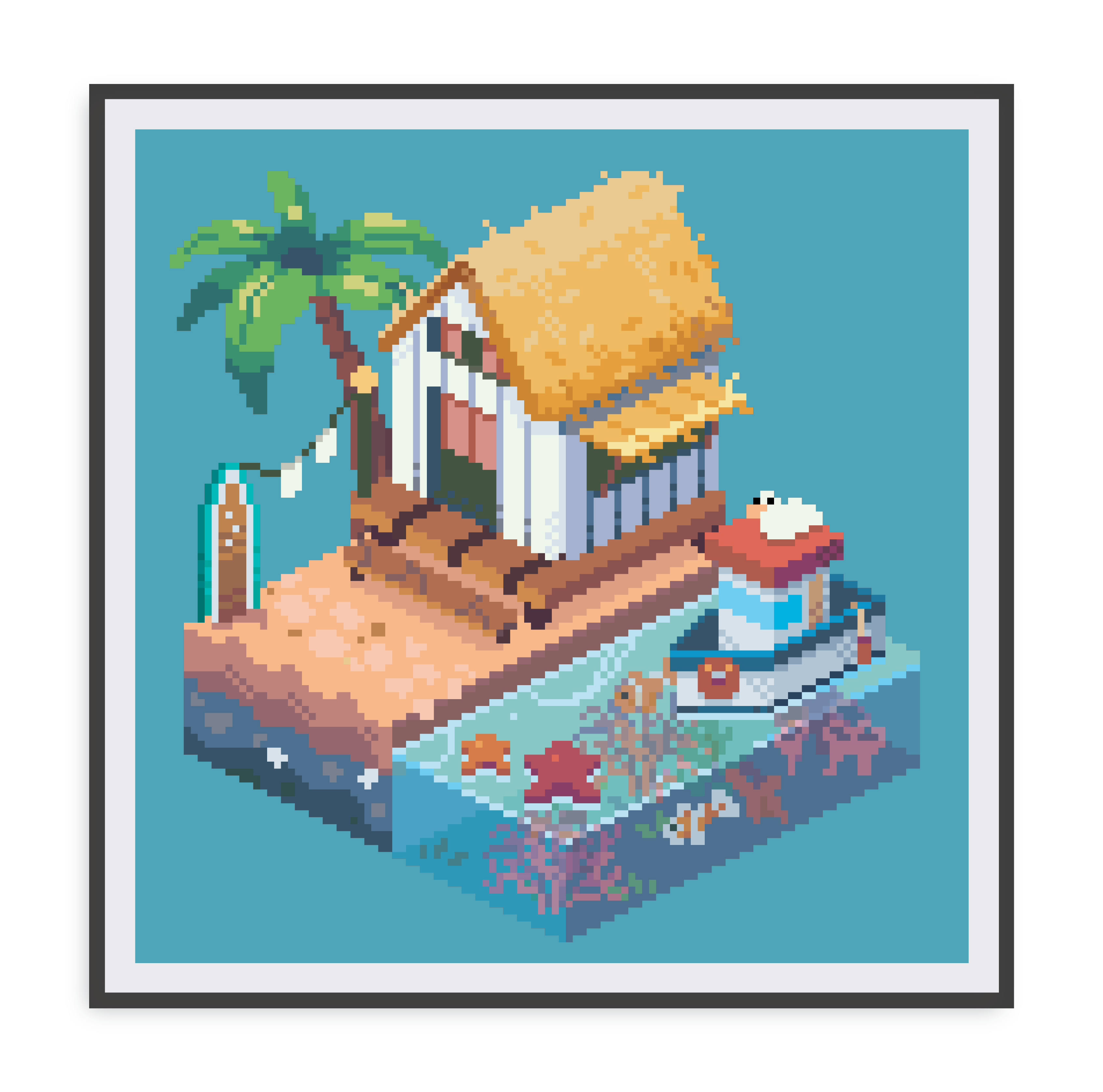 Isometric Beach Canvas