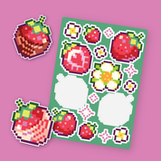 Strawberries Sticker Sheet