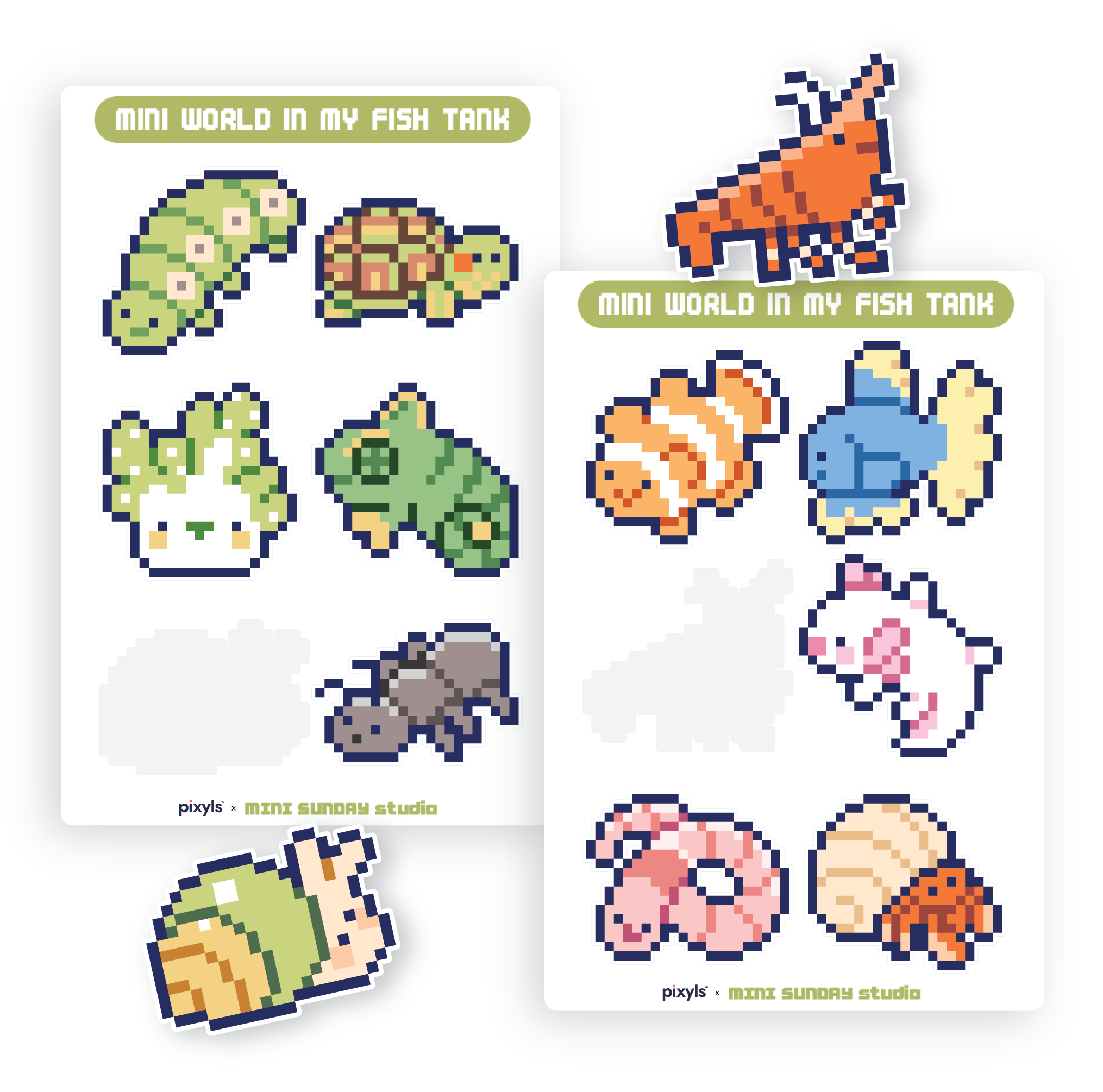 Mini World in My Fish Tank Sticker Sheet