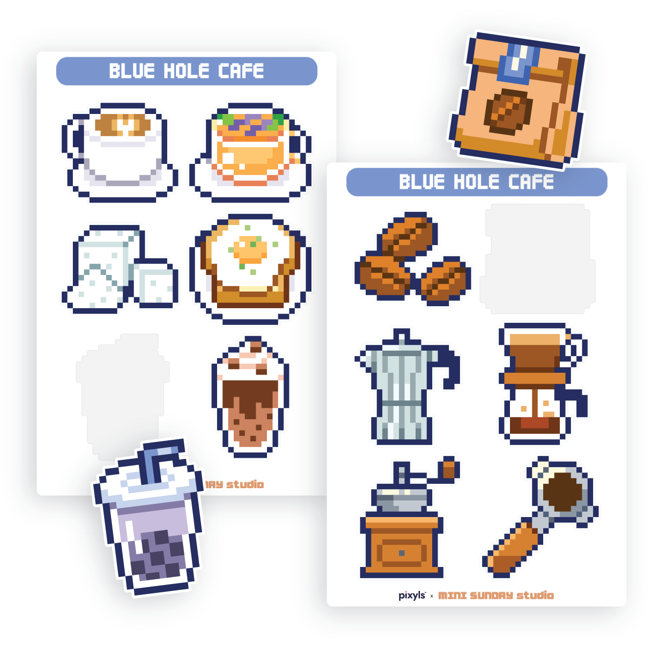 Blue Hole Cafe Sticker Sheet