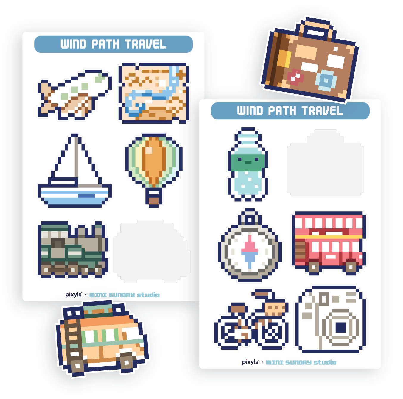 Wind Path Travel Sticker Sheet