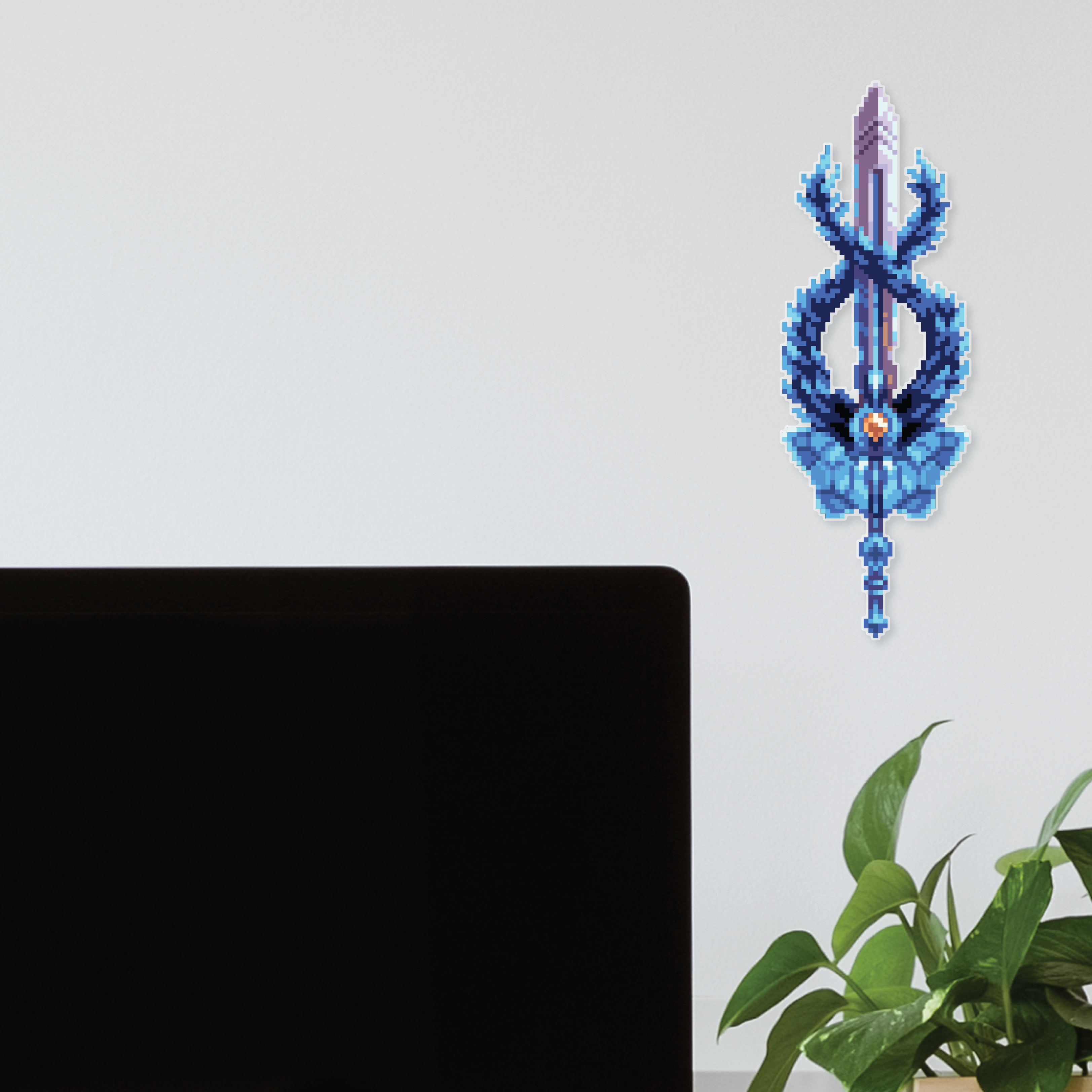 Butterfly Sword Acrylic Wall Art