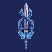 Butterfly Sword Acrylic Wall Art