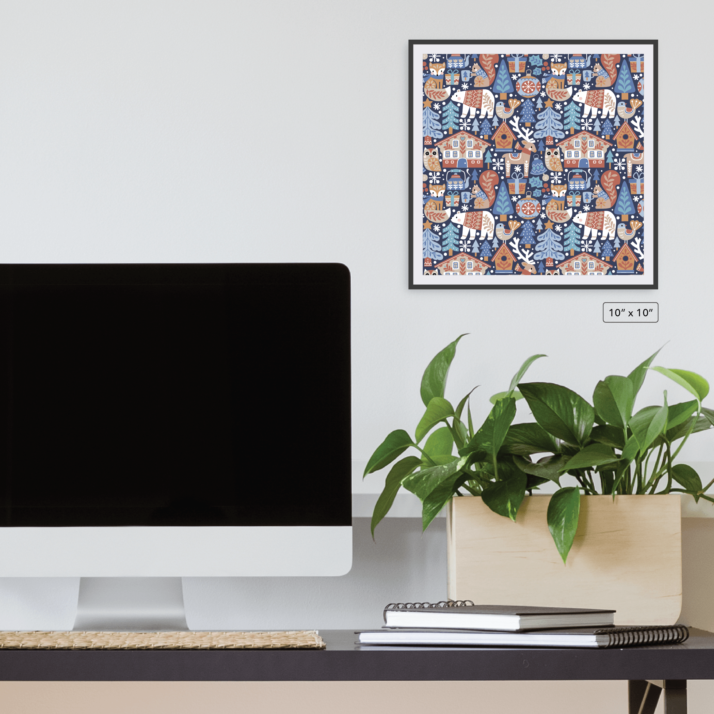 Festive Scandinavian Woodland Canvas