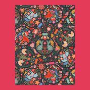 Festive Colorful Baubles Canvas