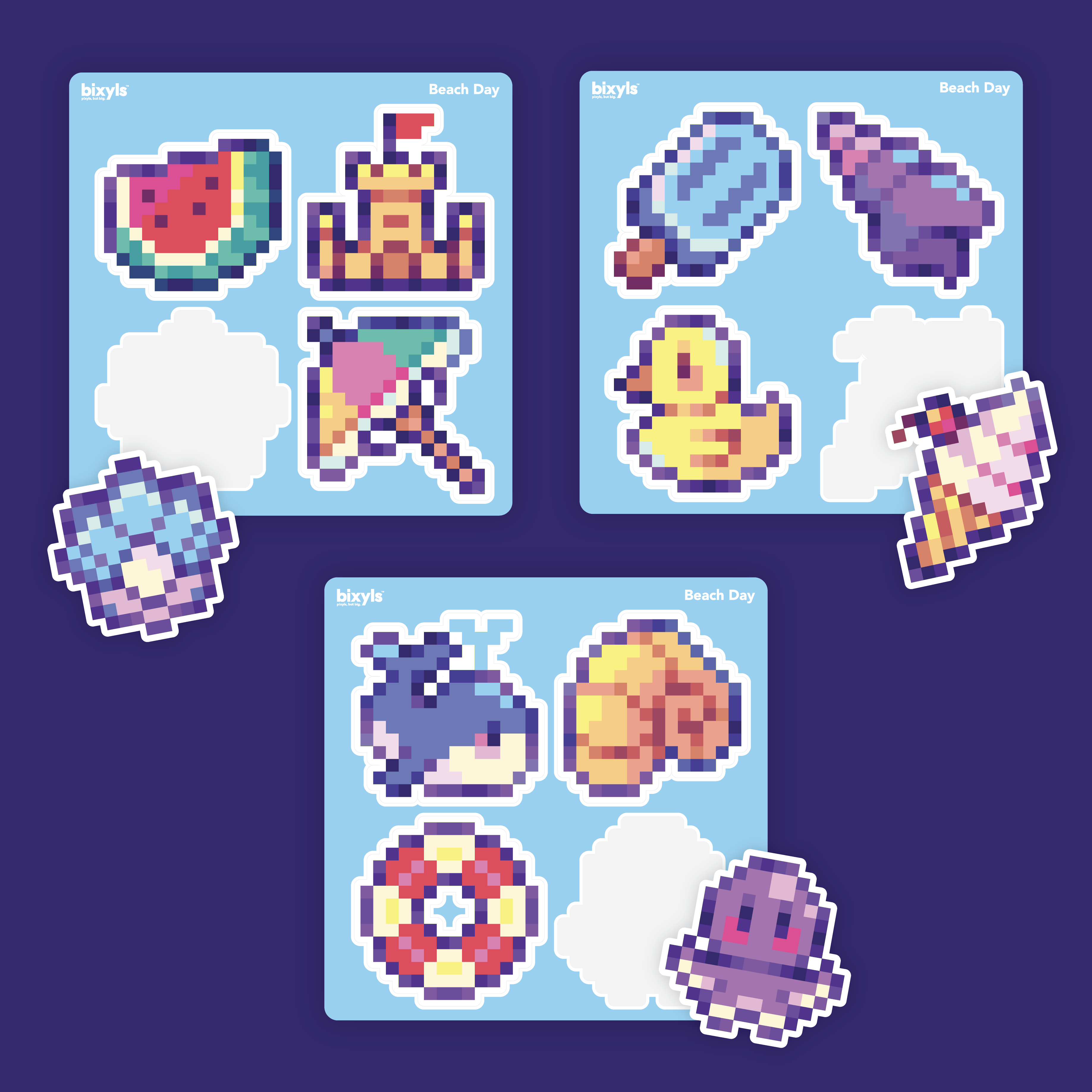 Beach Day Bixyls Sticker Sheet