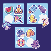 Beach Day Bixyls Sticker Sheet