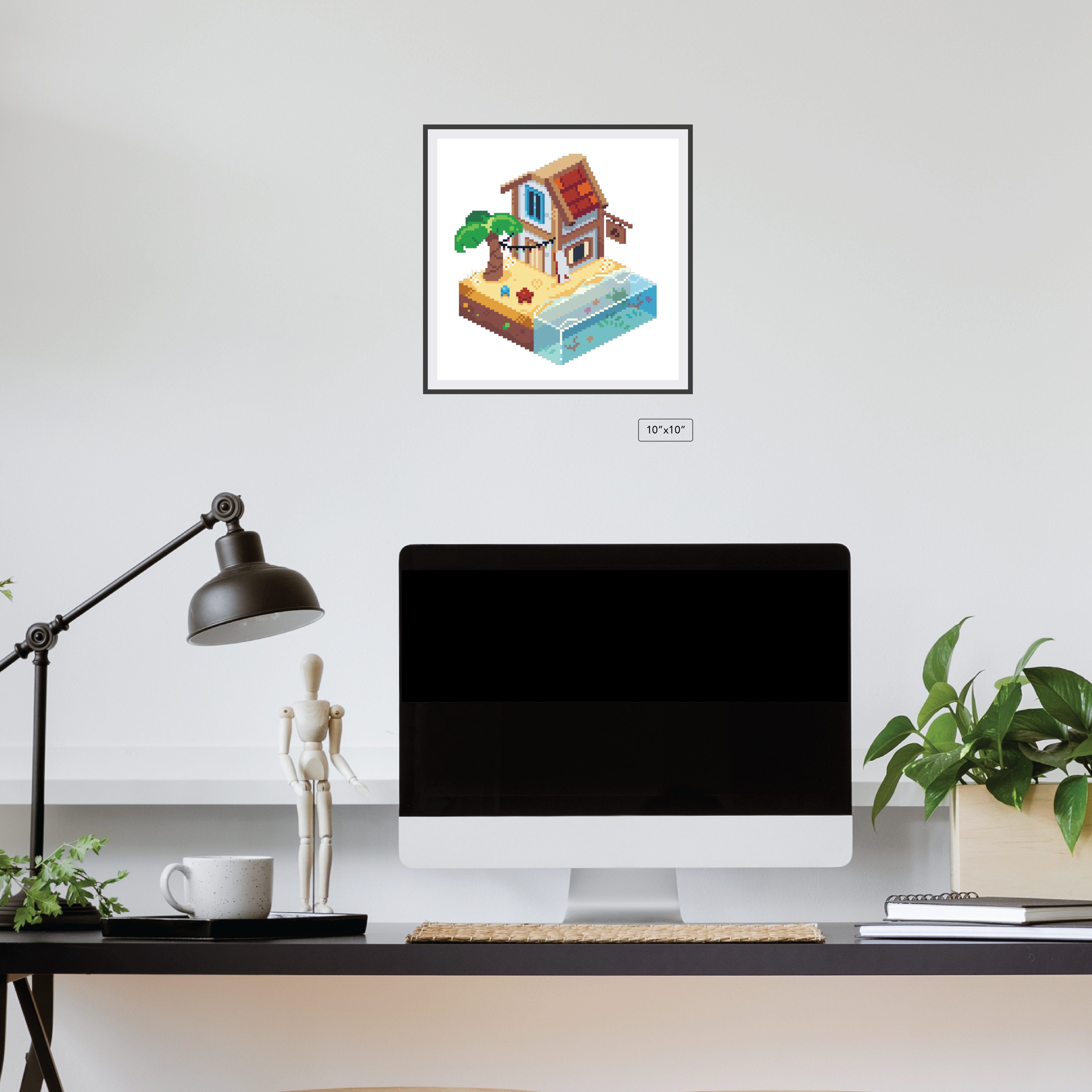 Isometric Island Hut Canvas