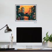 Futuristic Cityscape Canvas