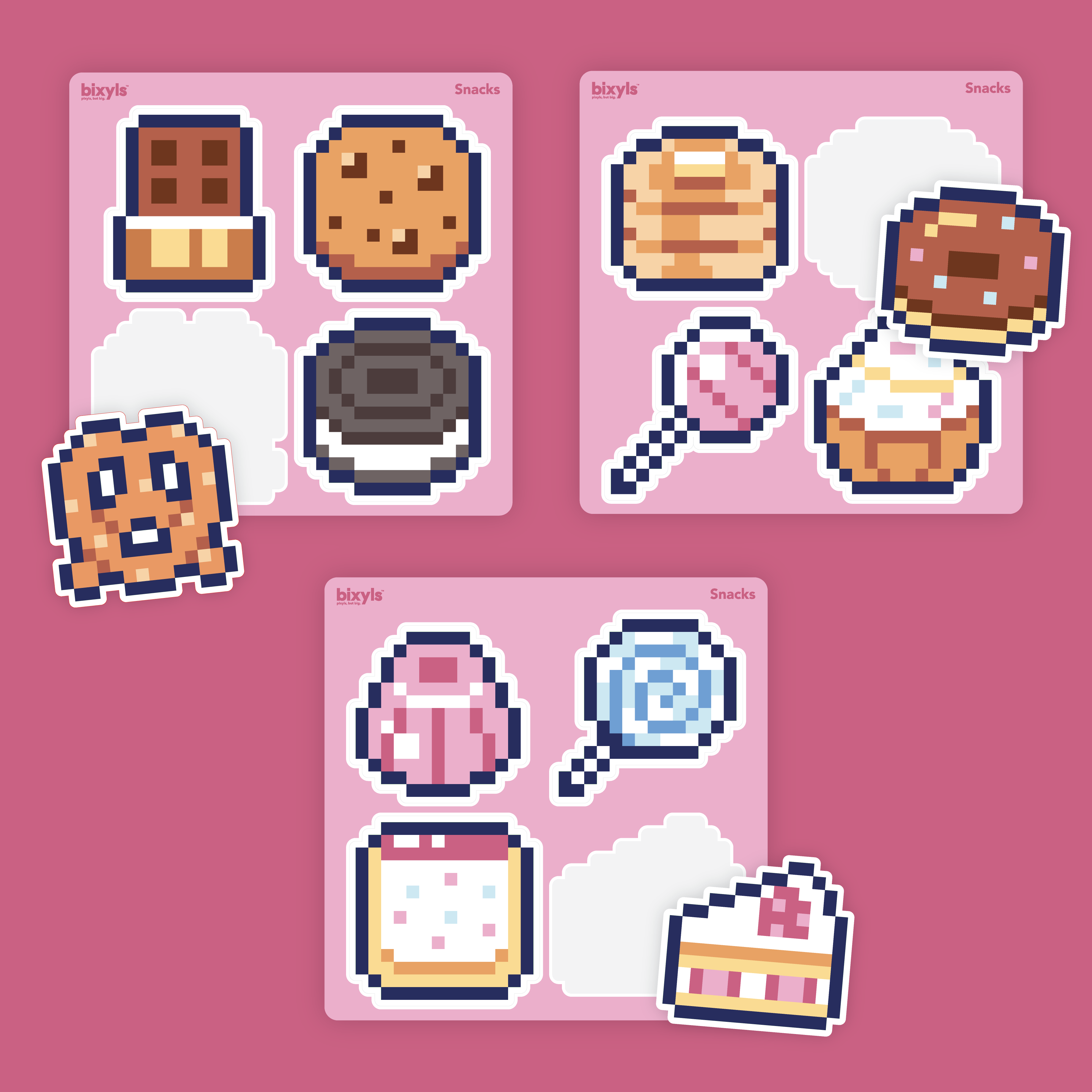 Snacks Bixyls Sticker Sheet
