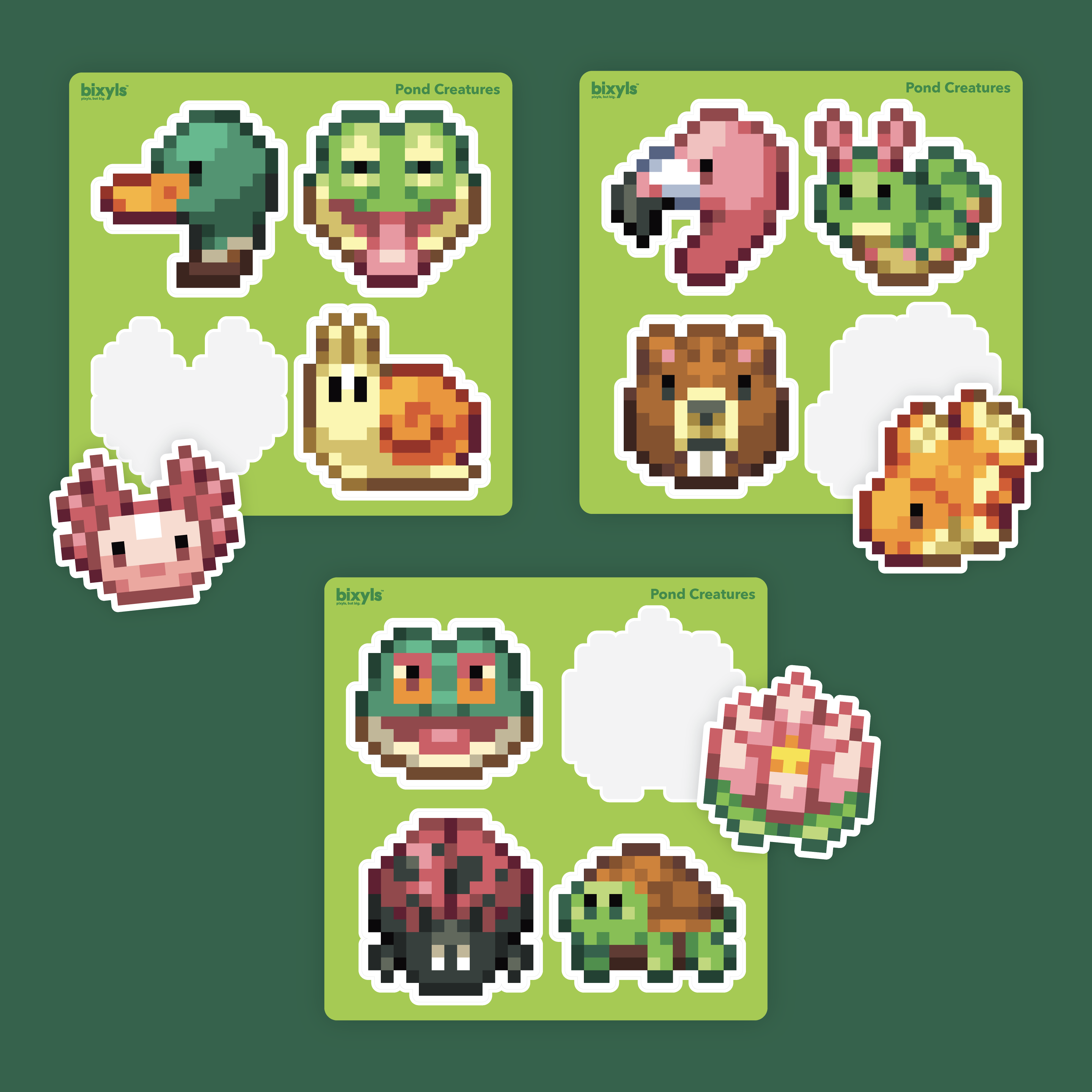 Pond Animals Bixyls Sticker Sheet