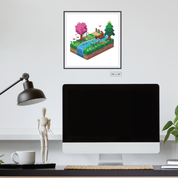 Isometric River Canvas