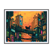 Futuristic Cityscape Canvas