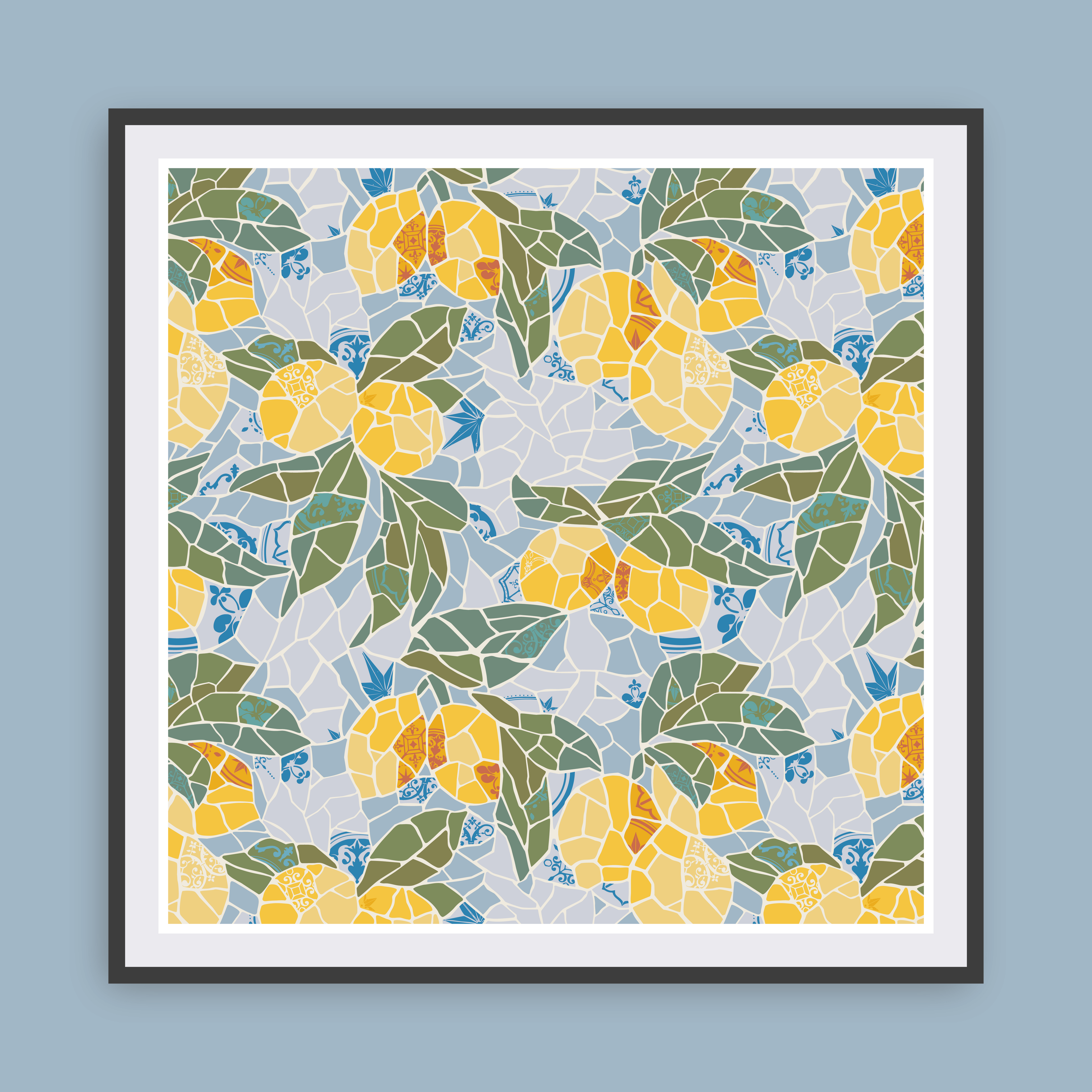 Citrus Mosaic Garden Canvas