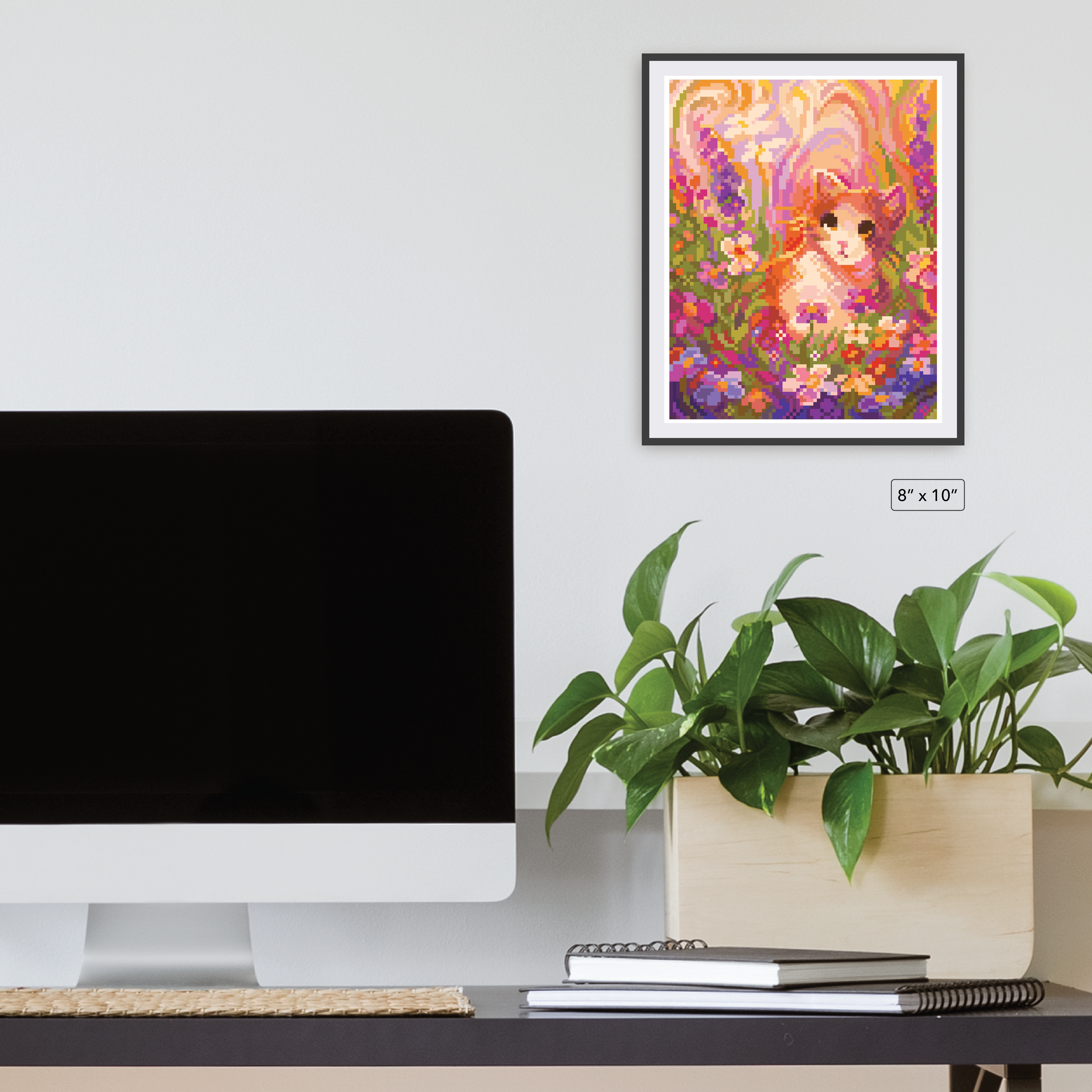 Floof in Flowers Canvas