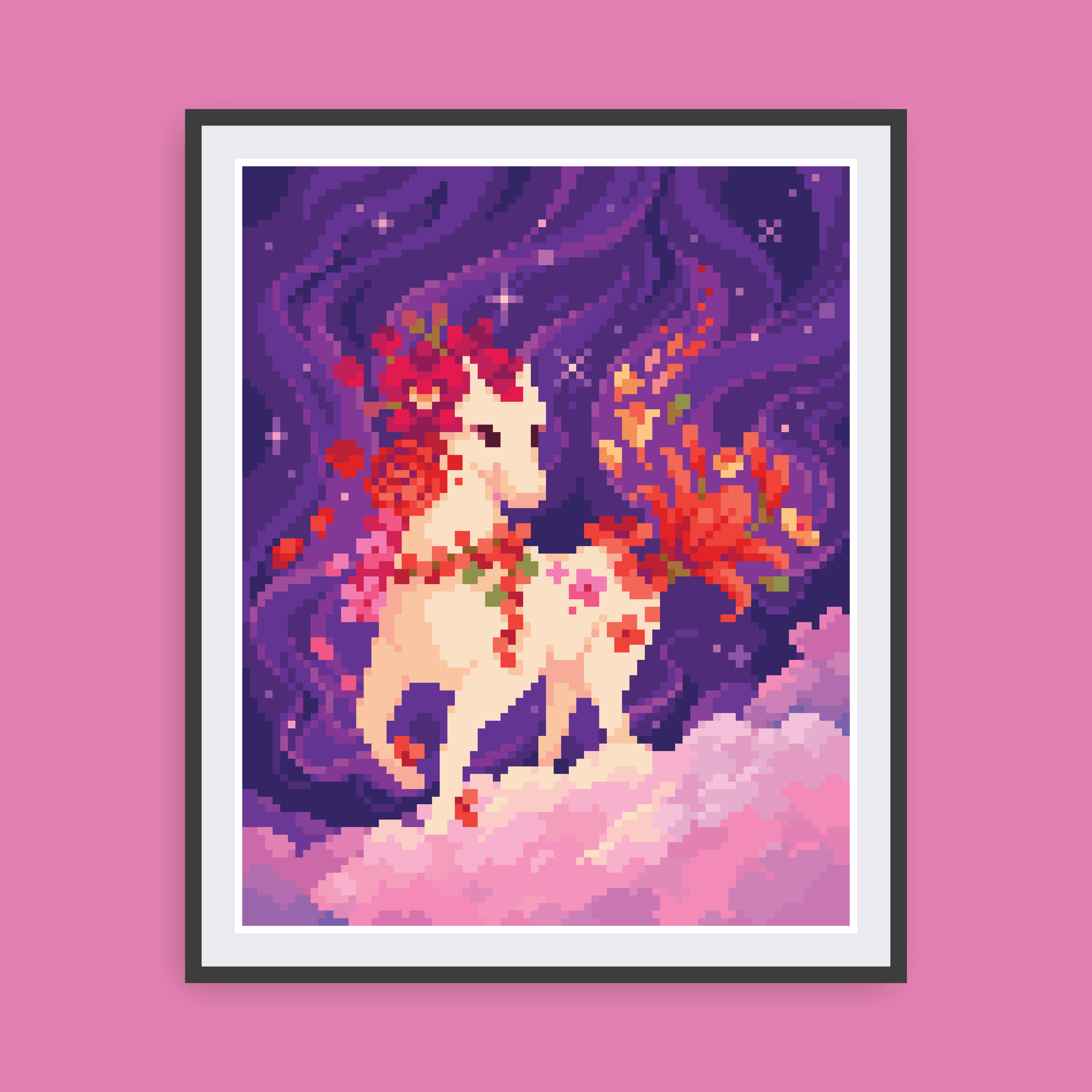 Floral Horse Canvas