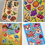 Pixyls Sticker by Number Sticker Sheets