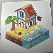 Isometric Island Hut Canvas