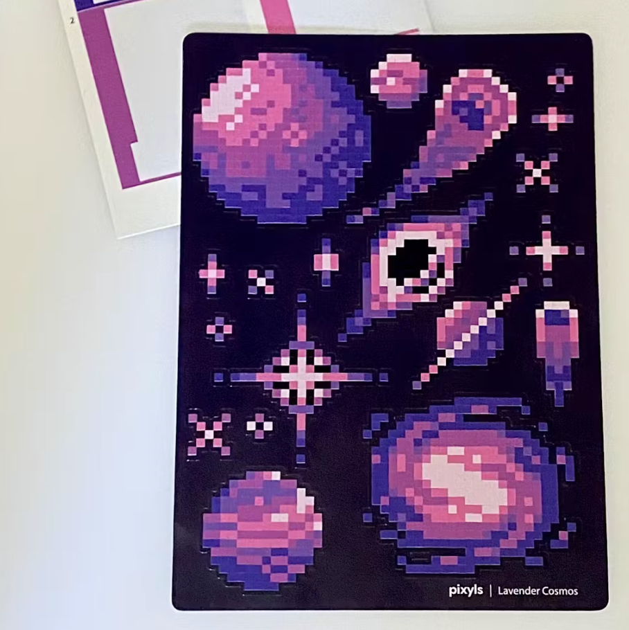 Lavender Cosmos Sticker Sheet
