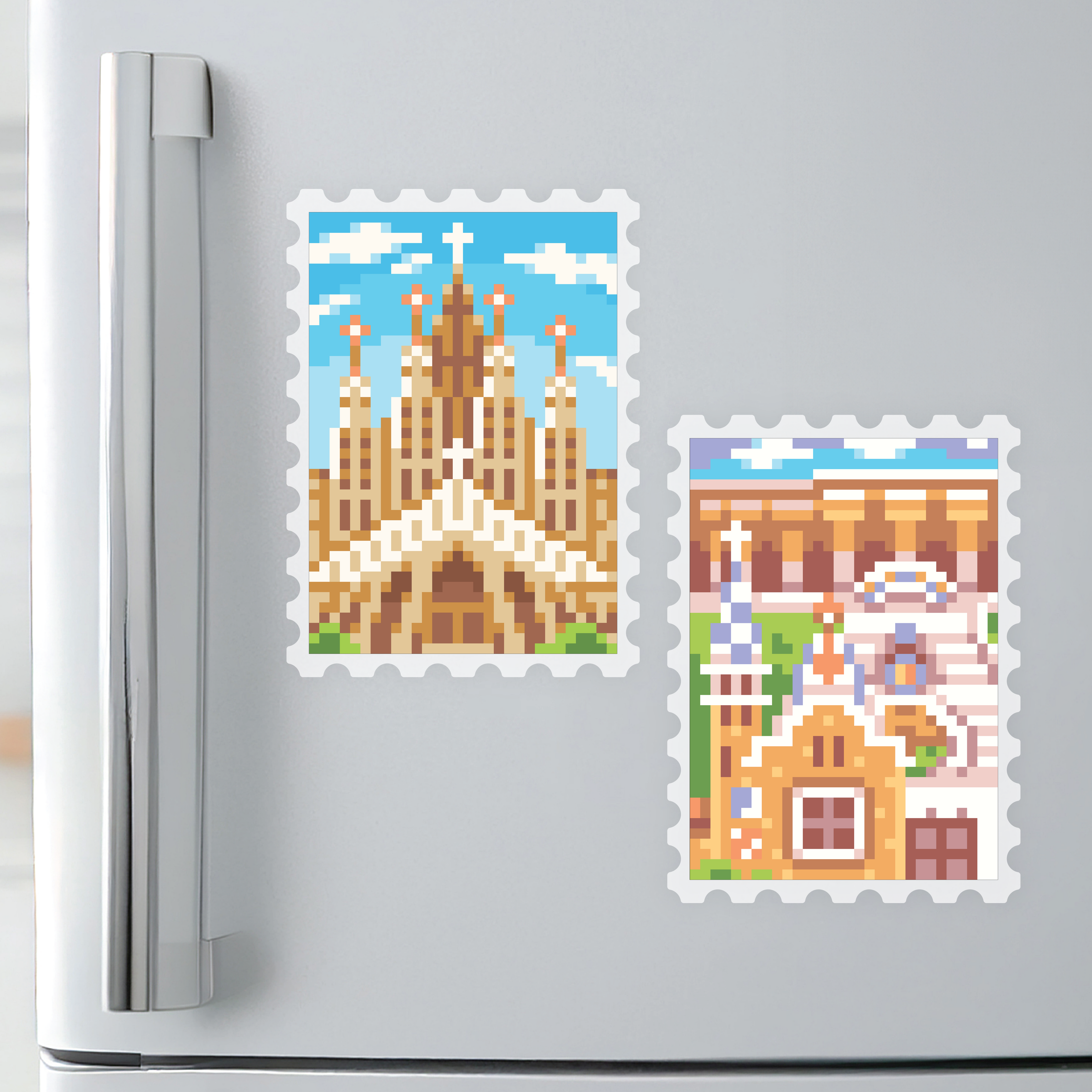 Stamps from Spain Acrylic Magnets
