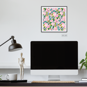 Budgies and Butterflies Canvas