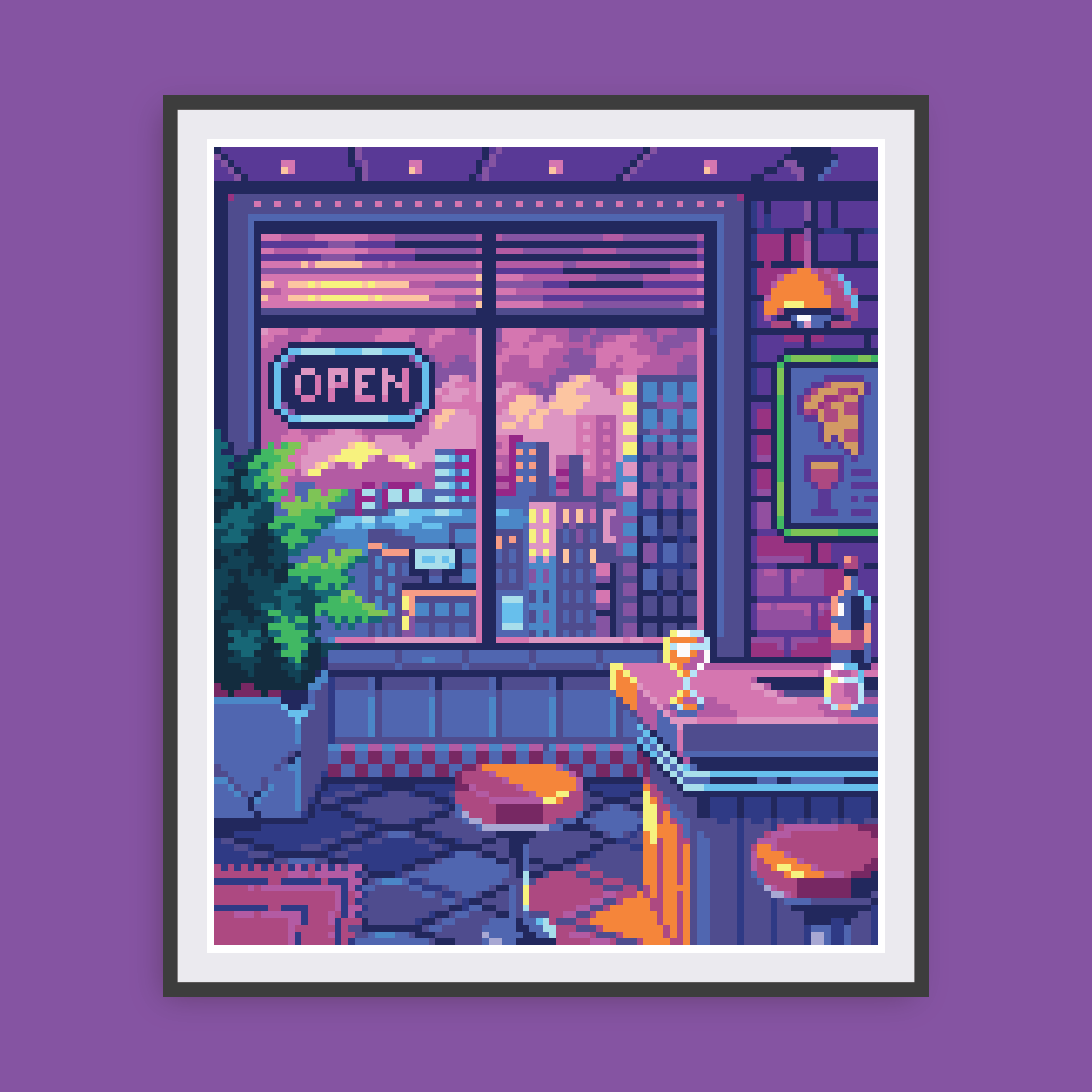 Neon Night Canvas