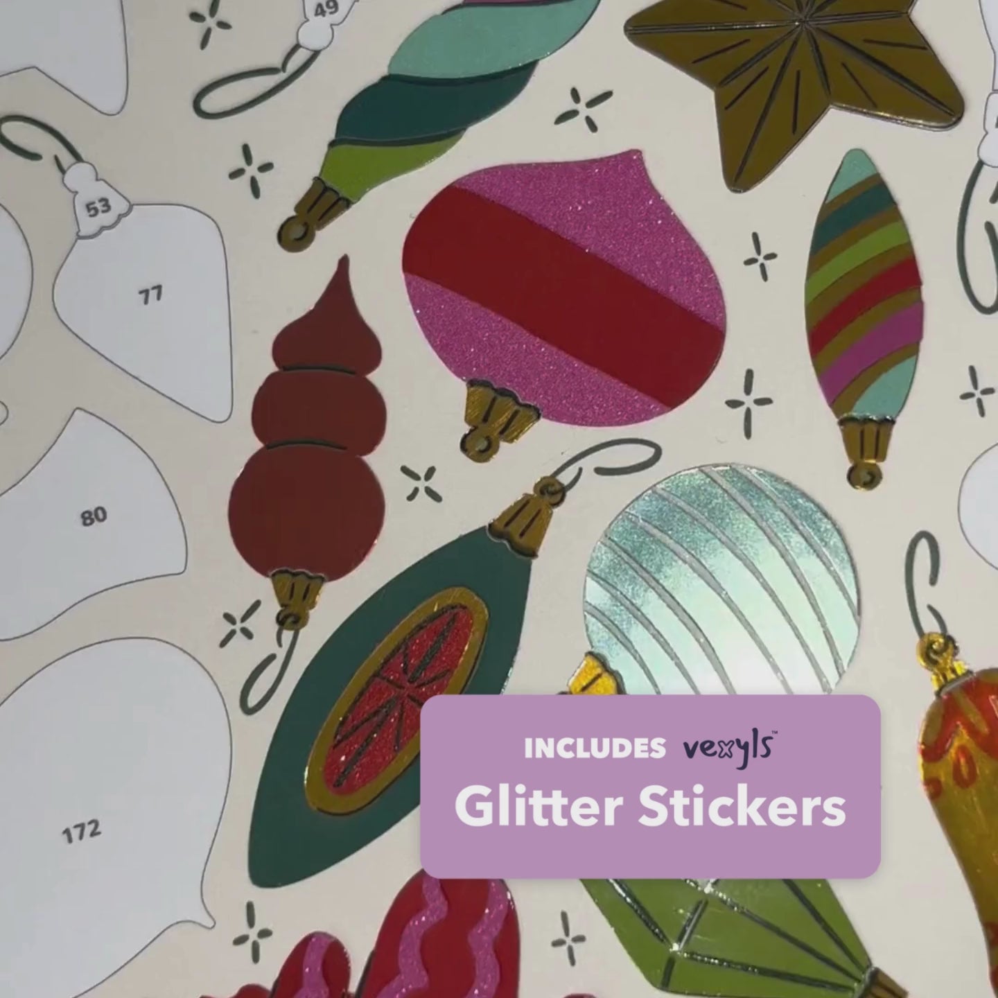 Vintage Christmas Ornaments Canvas