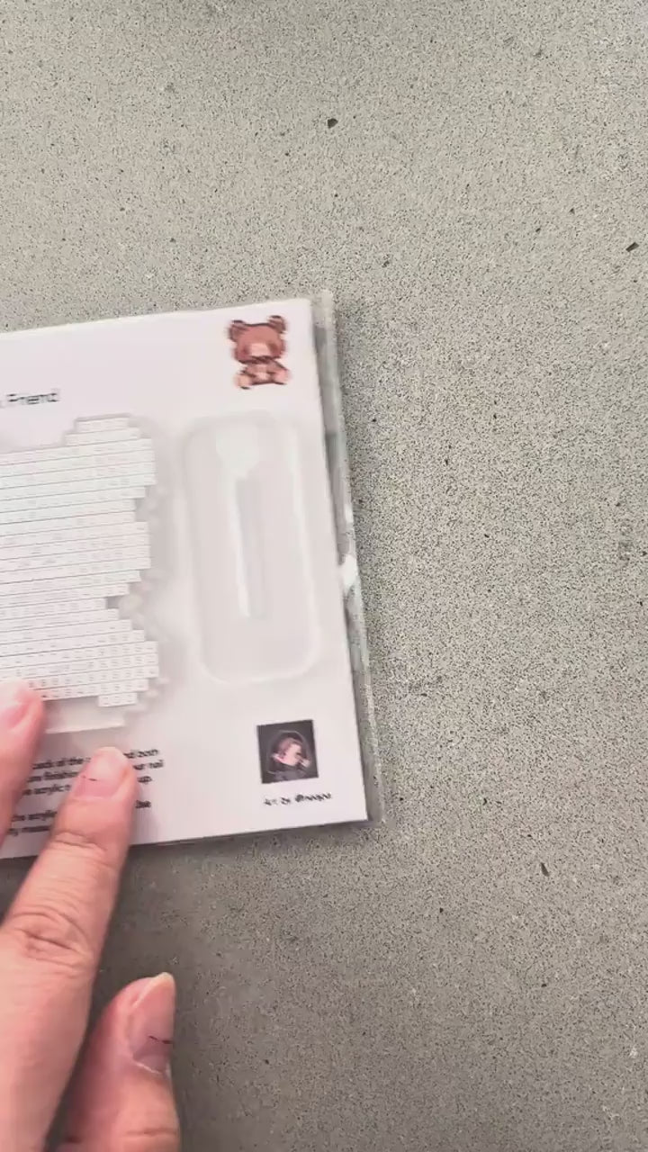 Unpacking & Pixyling our Teddy Desk Friend - only available on pixyls.ca!  #pixelart #asmr #crafts #satisfying #stickerart #stickers #crafting #asmrsounds #unboxing #teddybear #cute #teddy 