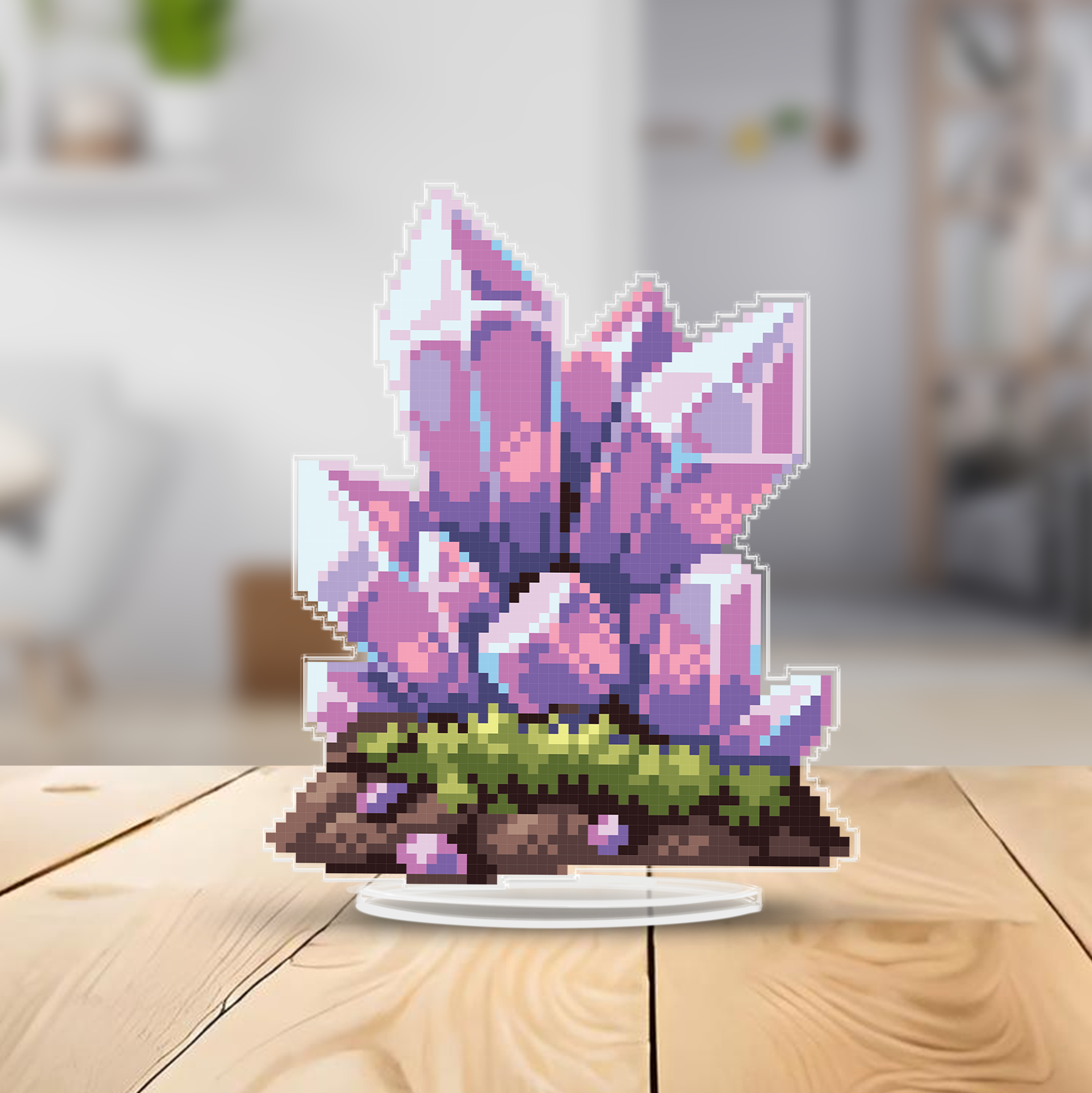 Pink Crystal Acrylic Standee